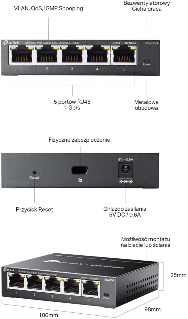 switch tp link omada es205g easy managed 64da014eed244056b03e489b35cada3f