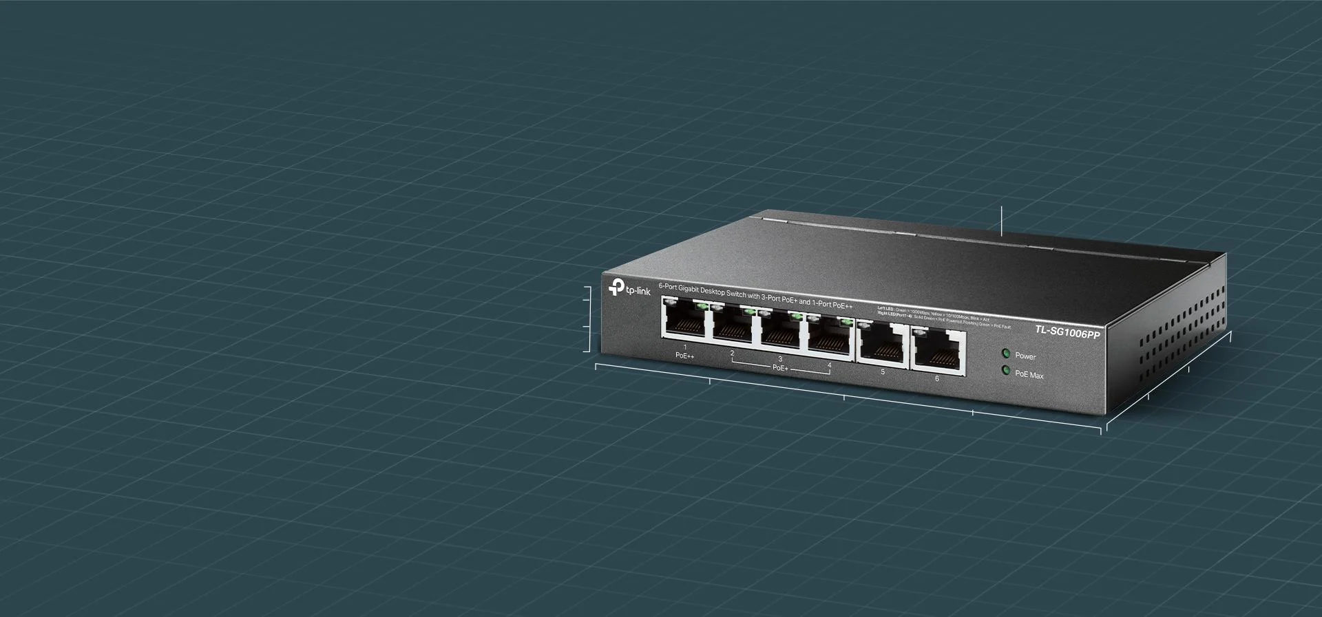 Gigabitowy przełącznik TP-Link TL-SG1006PP - wytrzymała, metalowa obudowa: ochrona dla wrażliwych komponentów