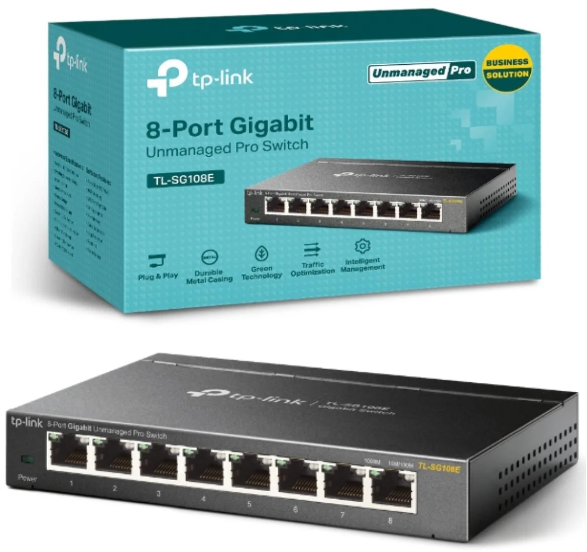 Switch TP-Link TL-SG108E - specyfikacja techniczna: