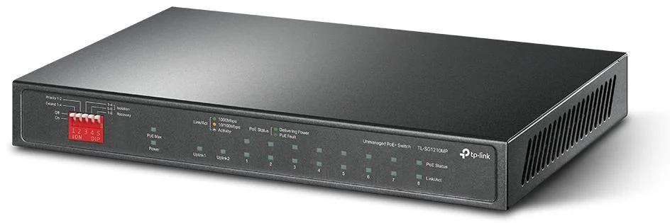 Profesjonalny przełącznik niezarządzalny z ośmioma portami PoE+