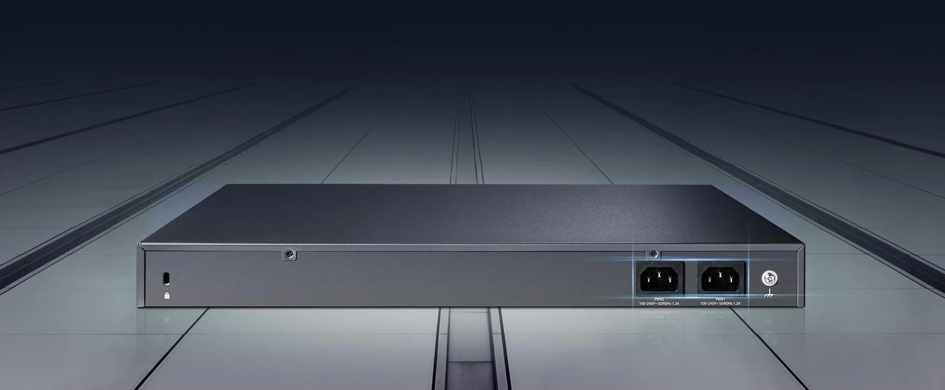 Switch TP-Link TL-SG3428XF - zasilanie redundantne: dwa zasilacze wspierające się wzajemnie dla stabilnej architektury