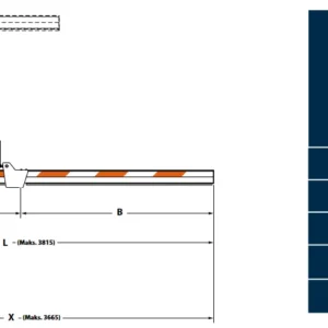 szlaban faac b614 zestaw z ramieniem prostokatnym 2815mm 5218217f17354512a3204471c1ab4fb8
