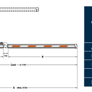 szlaban faac b614 zestaw z ramieniem s 4300mm 48671af15f314e5492abe063d417b110