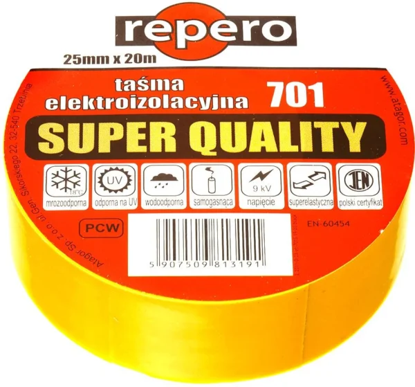 tasma izolacyjna repero 701 czarna 19mmx20m f223ea159a8c4efea55bee695a4d6943
