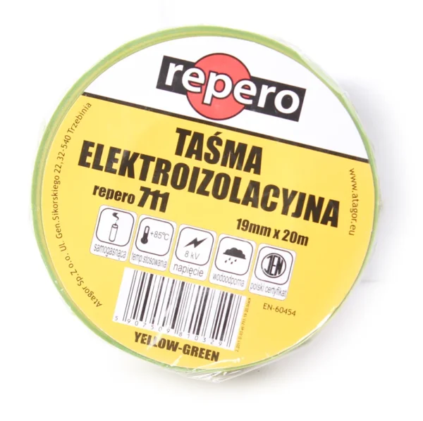 tasma izolacyjna repero 711e zoto zielona 19mmx20m 647123f702a04da5b9e59291b7caeb54