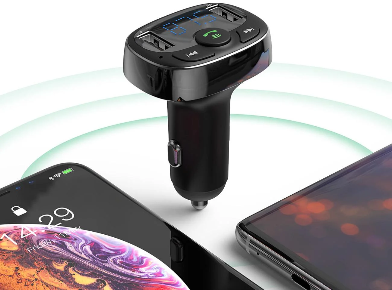 Transmier FM z ładowarką samochodową Baseus Enjoy S-09A – postaw na urządzenie z woltomierzem, miej oko na wszystko, co ważne!