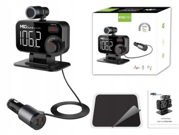 transmiter samochodowy mbg line bt92 pro 44b7e4fe5ce0414bb99c6430845b540e