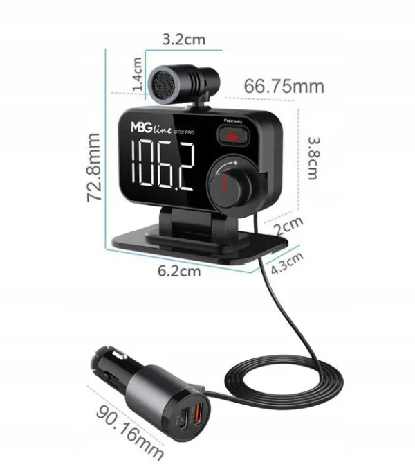 transmiter samochodowy mbg line bt92 pro 7d9d02aa758b4ff19d1bfd1815f902fd