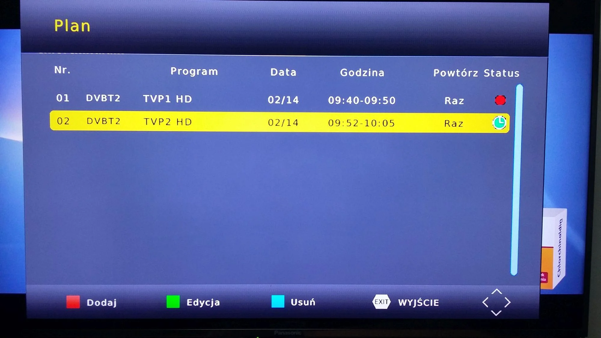 PVR- Nagrywanie z telewizji DVB-T, Programator