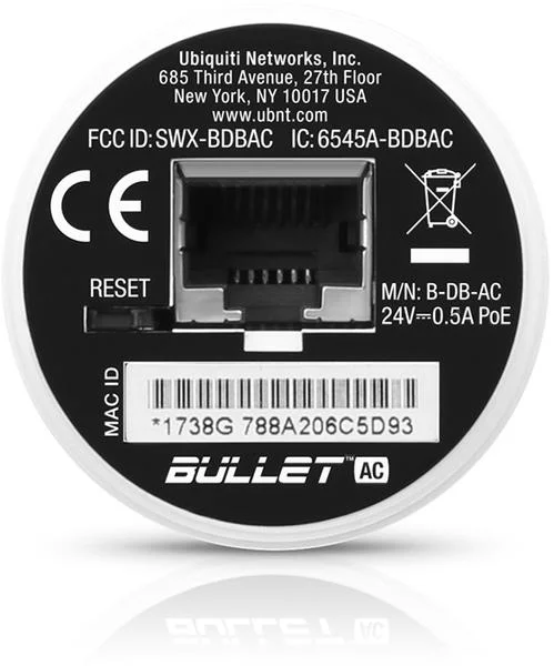 ubiquiti bullet b db ac c807fa4ec333479faf5c6e2334999585