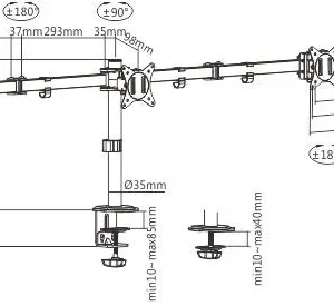 uchwyt biurkowy przegubowy na 3 monitory spacetronik spa 130 6f6ea821989d4ee4b09aaeffd50d407c