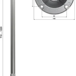 uchwyt do kamer teleskopowy sufitowy br 60x120 710 1220 e9544d4105c342339fbc4ce23251c9dc