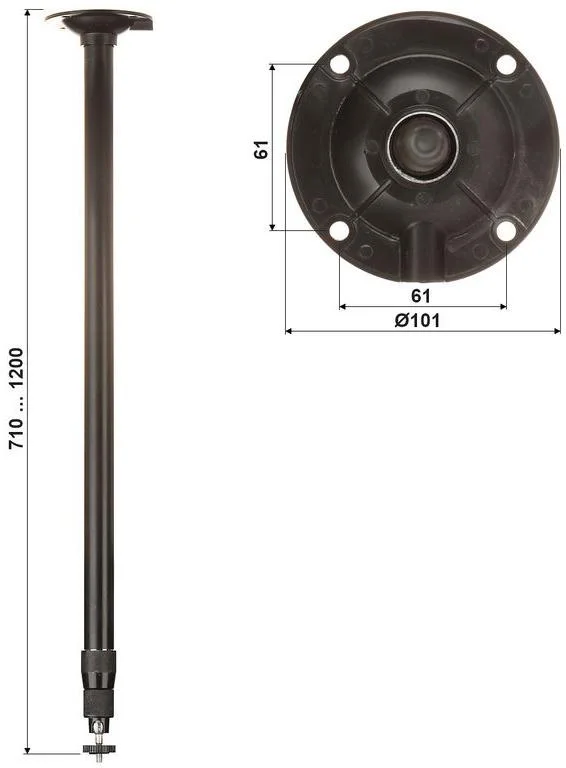 uchwyt do kamer teleskopowy sufitowy br 60x120 b ad7c458e08eb4e3897d649980bd264c4