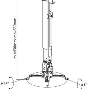 uchwyt do montazu projektora 2w1 sufitowyscienny spa p01b sp dce8704dbe2d4dd9bee347c60e0a59c3