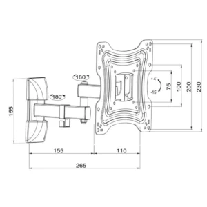 uchwyt do tv lcdled 10 42 15kg ar 83 art regpionpoziom 265cm 1f527fcbced146fba21a90f1f06eb2ef