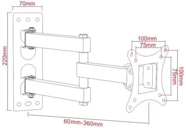 uchwyt do tv lcdled 17 42 25kg ar 57a art regpionpoziom 097aba30ebd94d6cb6012b0ae94156d9