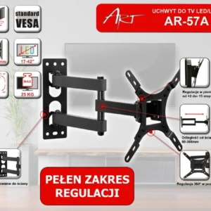 uchwyt do tv lcdled 17 42 25kg ar 57a art regpionpoziom 5cec0ba8edc443debc7585a9508da73c