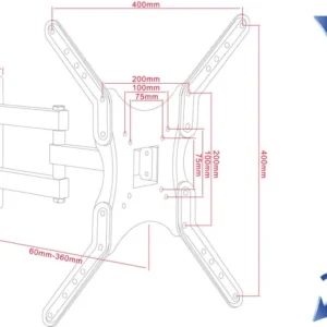 uchwyt do tv ledlcd 19 56 30kg ar 61a reg pionpoziom art 7e01541e85cf432e92221adb49c916a8