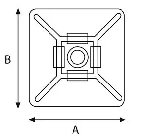 uchwyt mocujacy samoprzylepny hw 3acb czarny 100szt 431adbb40ad440e9a92d510091e9b692