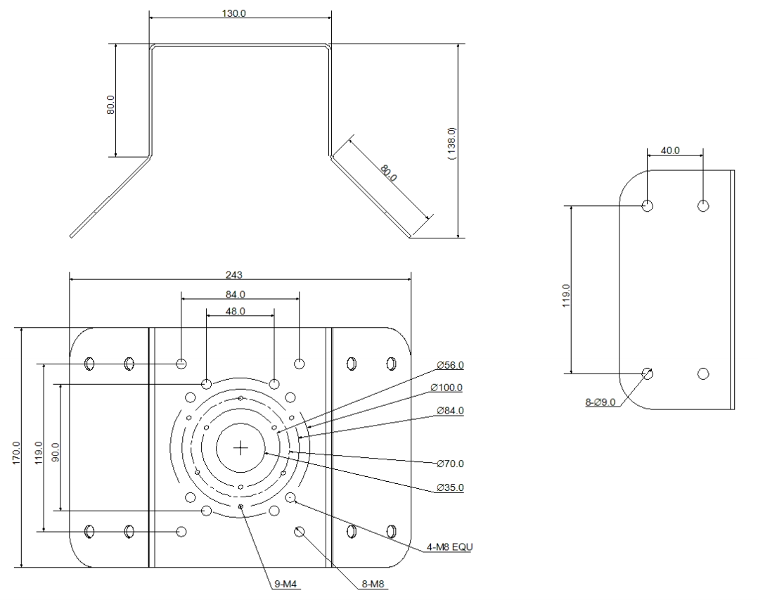 UCHWYT NAROŻNY DAHUA PFA151