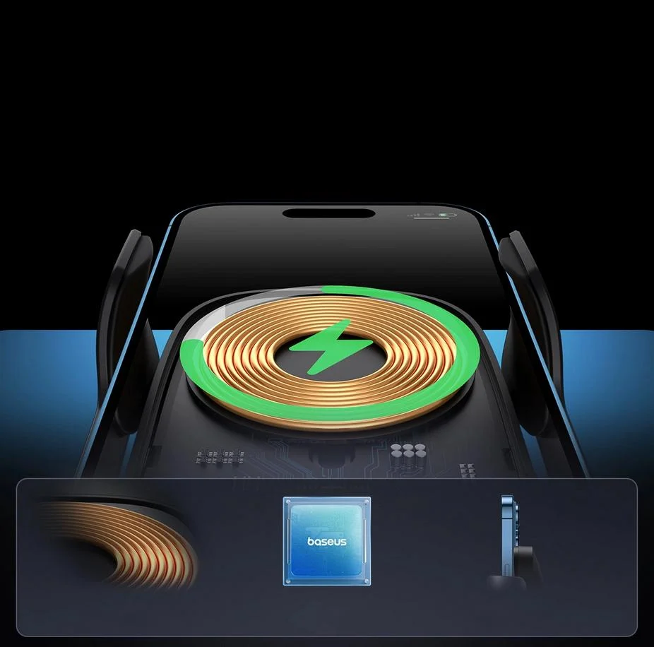 Uchwyt samochodowy Baseus Milky Way Pro - postaw na szybkie ładowanie indukcyjne 15 W Qi