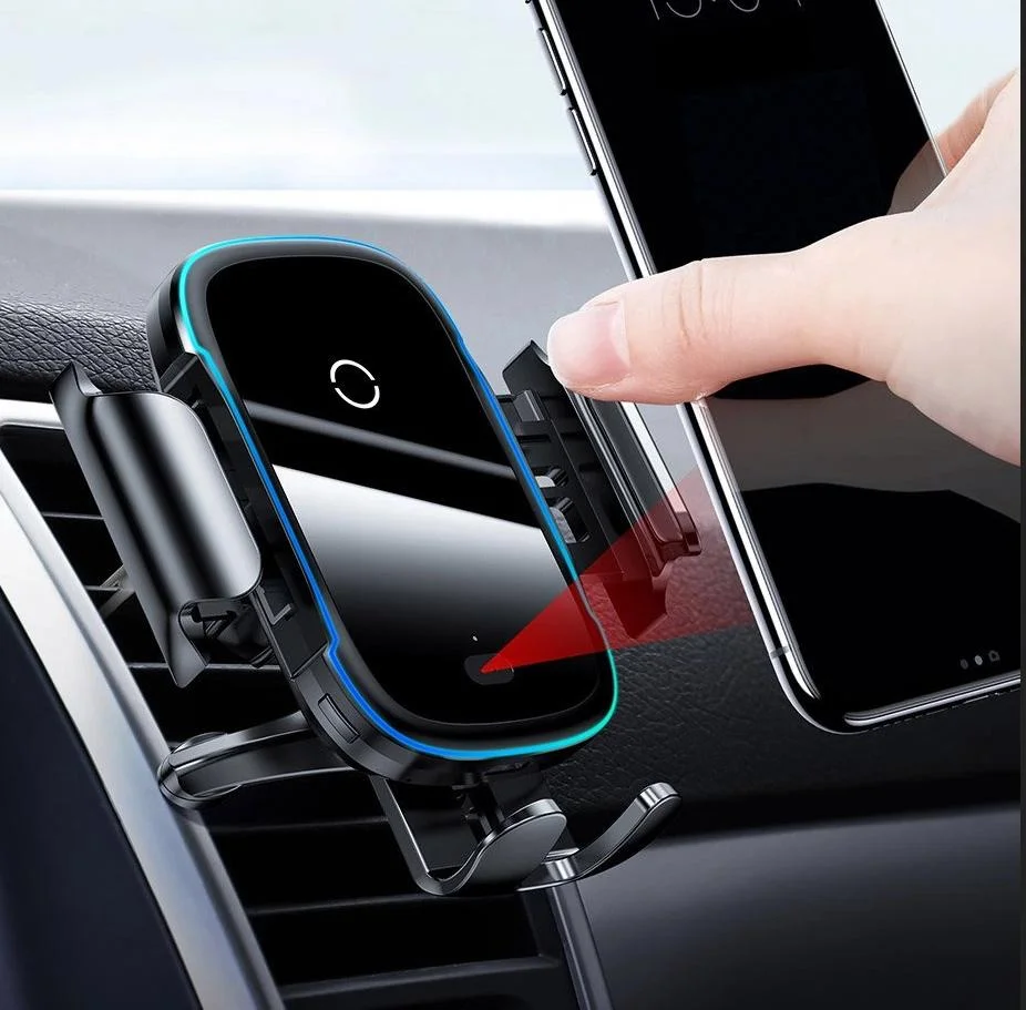 Baseus WXHW03-01 - designerski uchwyt samochodowy z szybkim ładowaniem Qi