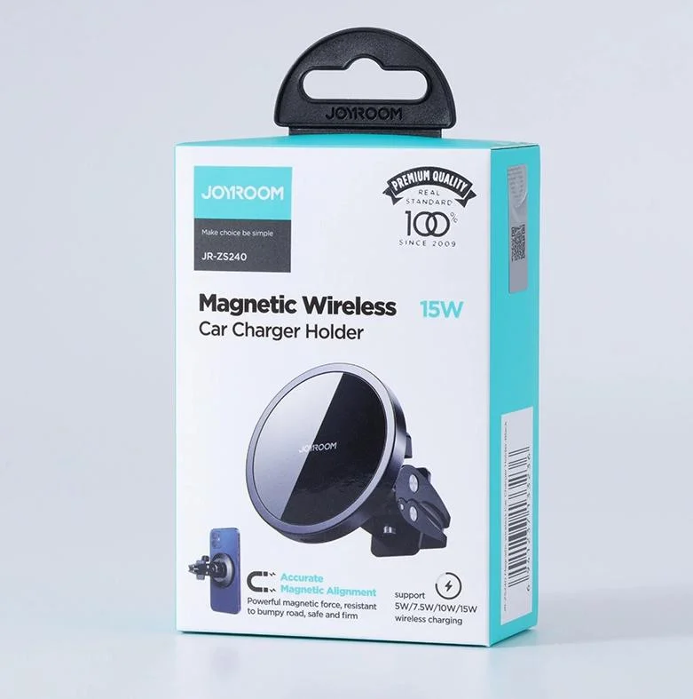 Uchwyt samochodowy magnetyczny ładowarka indukcyjna Joyroom JR-ZS240 Qi 15W MagSafe Apple Iphone