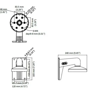 uchwyt scienny hikvision ds 1273zj 155 cbb1a07f058b4d36abebd2eeb8a8c923