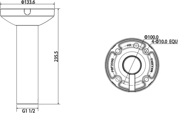 uchwyt sufitowy dahua pfb300c 472e7b9273ba406f9ac2961797f18f91