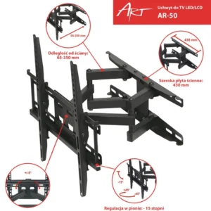 uchwyt tv scienny ledlcd art 23 60 099ce3676c4748e9933a29cae5ce3508