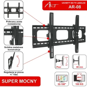 uchwyt tv scienny ledlcd art 32 100 586629286d004102b5d76b24b1f33e73