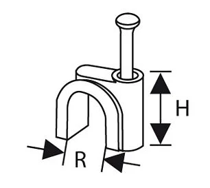 uchwyt z gwozdziem do przewodow okragych flop o3 100szt a375ab91887642c6b588ee15208b969c