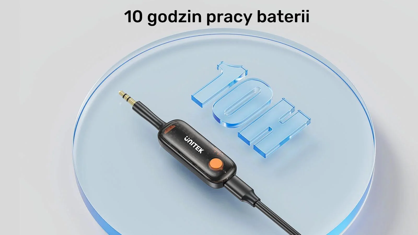 UNITEK 2w1 Adapter Bluetooth 5.3 nadajnik/odbiornik audio zasięg 10m czarny