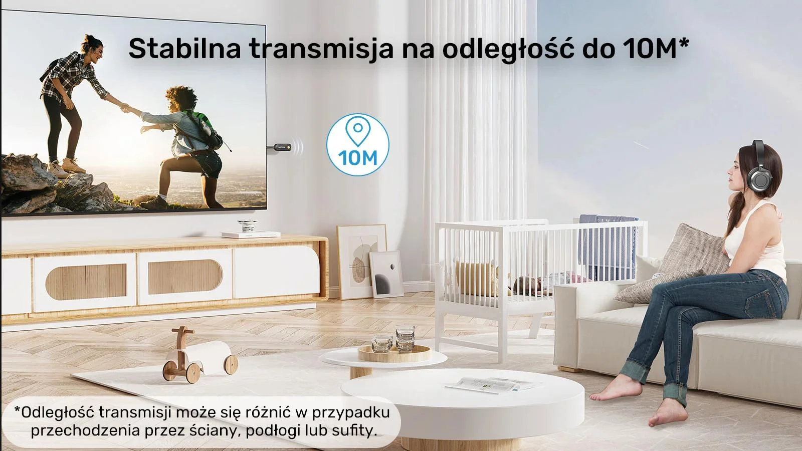 UNITEK 2w1 Adapter Bluetooth 5.3 nadajnik/odbiornik audio zasięg 10m czarny