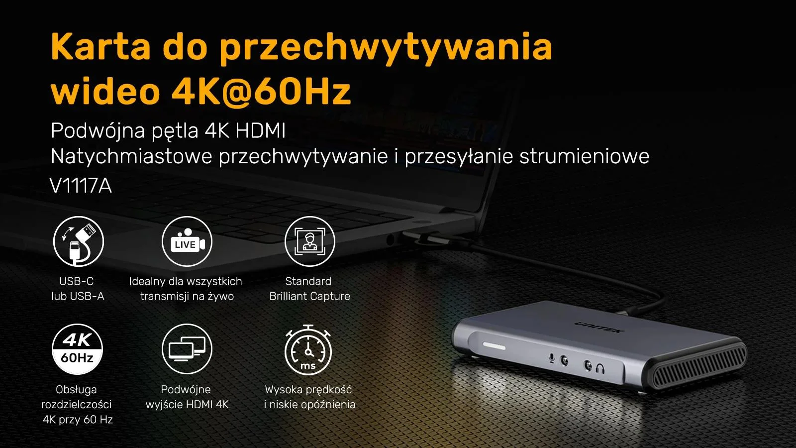 Unitek 4K@60Hz Video Capture Card