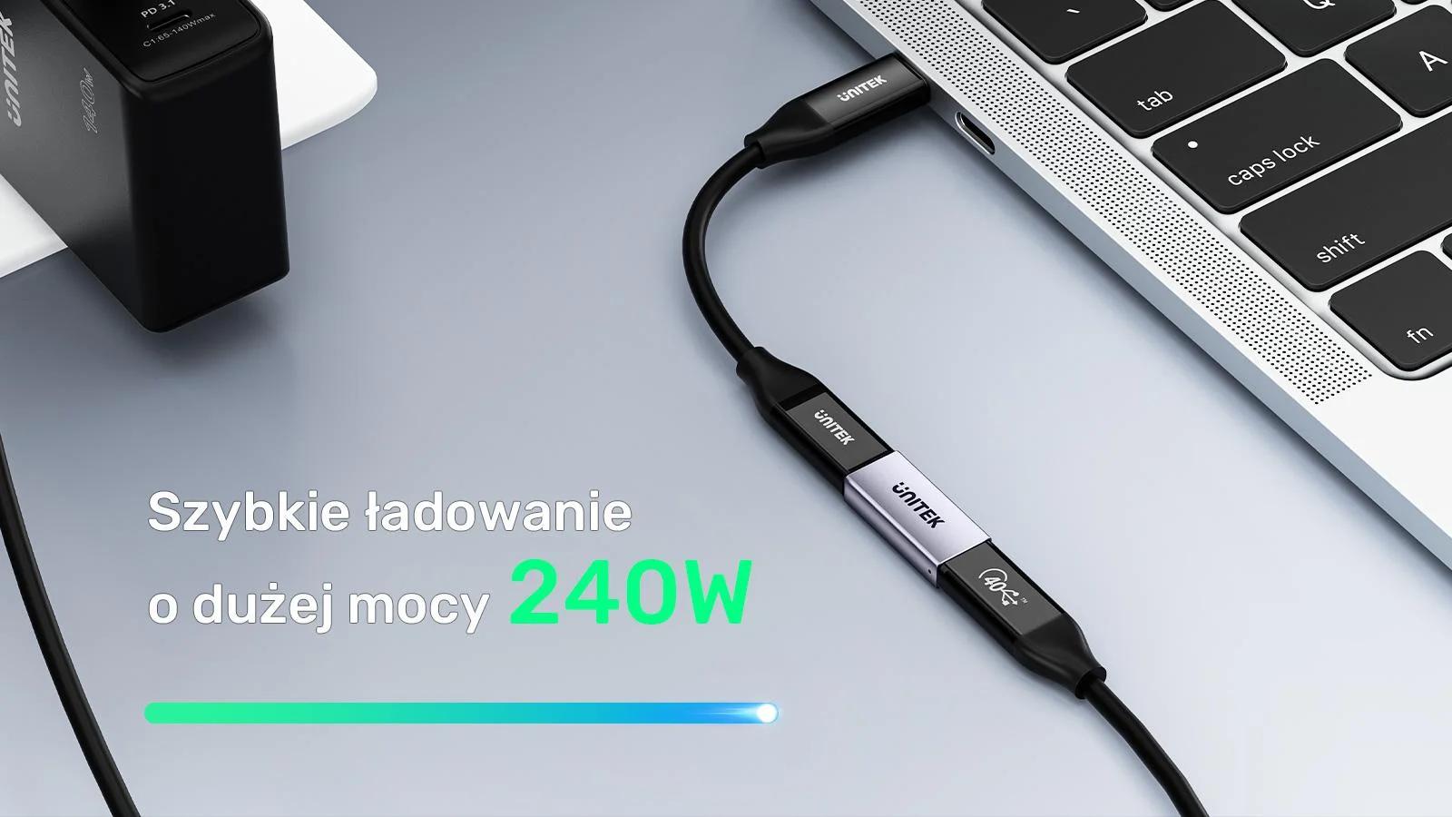 Unitek Łącznik USB-C(F) - USB-C(F) 8K 40Gbps 240W