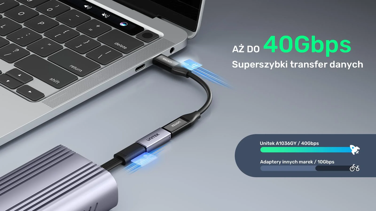 Unitek Łącznik USB-C(F) - USB-C(F) 8K 40Gbps 240W