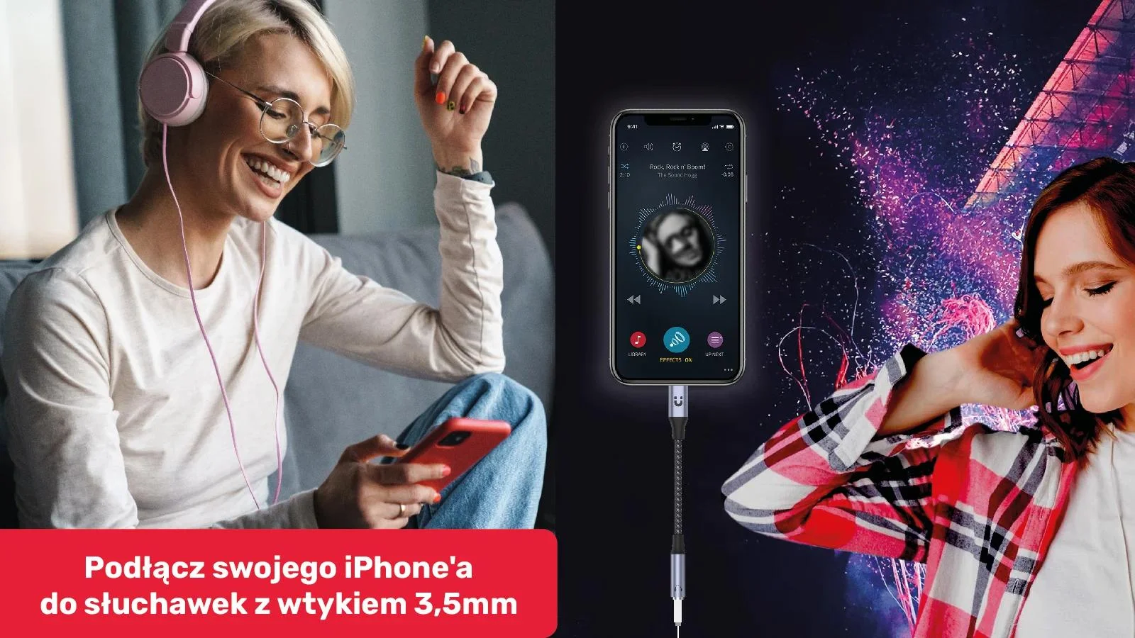 Unitek Adapter Lightning na mini jack 3,5 mm (F)