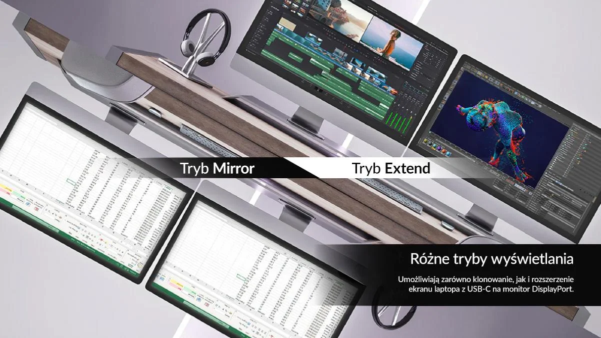 Unitek Adapter USB-C na DP 1.4 8K@60Hz kabel 1,8m