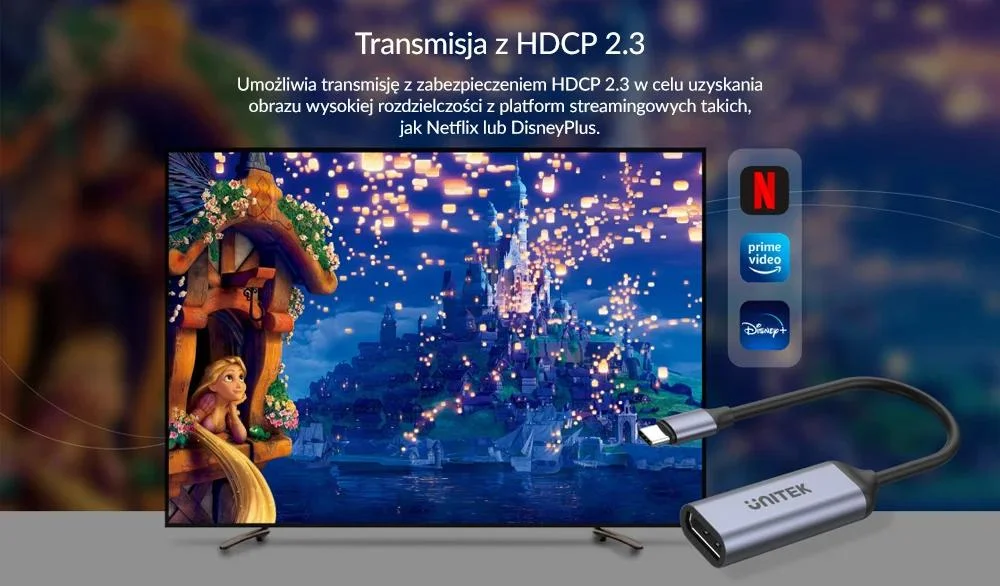Unitek Adapter USB-C na HDMI 2.0, 4K@60Hz