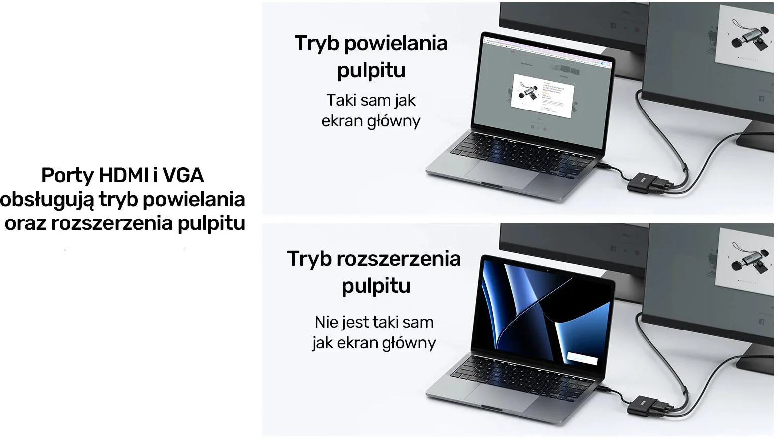 Unitek Adapter USB-C na HDMI 4K i VGA FullHD