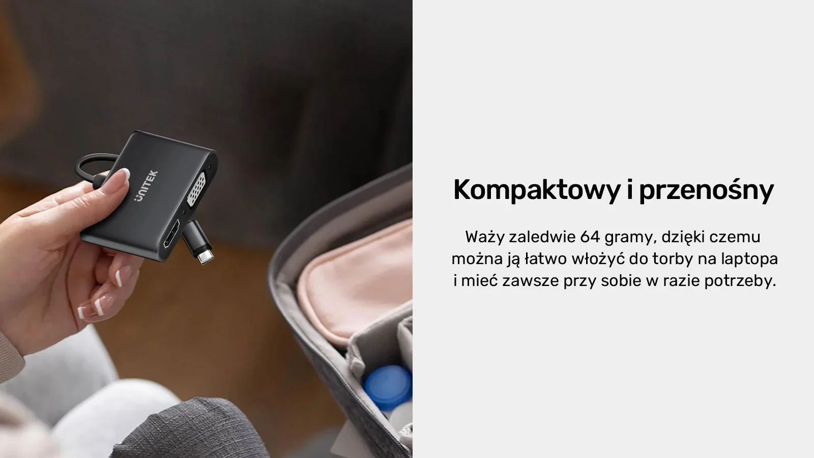 Unitek Adapter USB-C na HDMI 4K i VGA FullHD