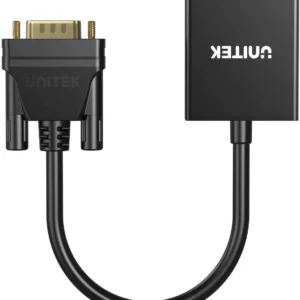 unitek adapter vga na hdmi fullhd czarny 15cm 250e743ef7c24be78af028d7b7f155dc