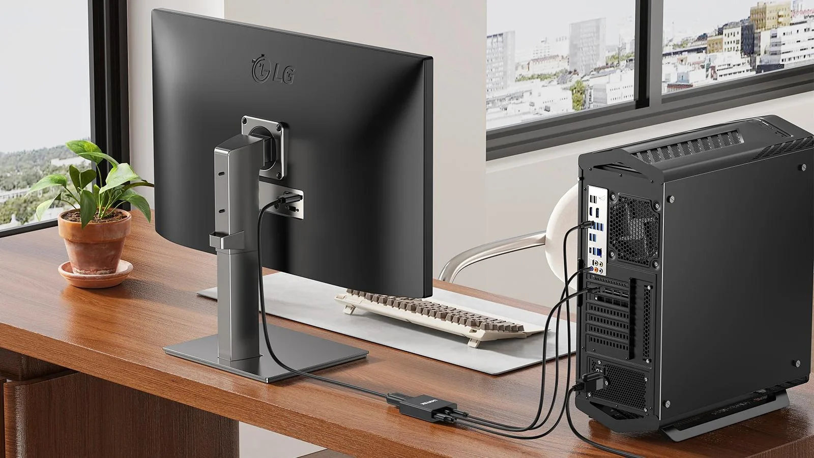 Unitek Adapter VGA na HDMI FullHD czarny 15cm