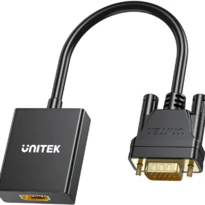 unitek adapter vga na hdmi fullhd czarny 15cm e2e71c6e084344c7887cfdc472e1e136