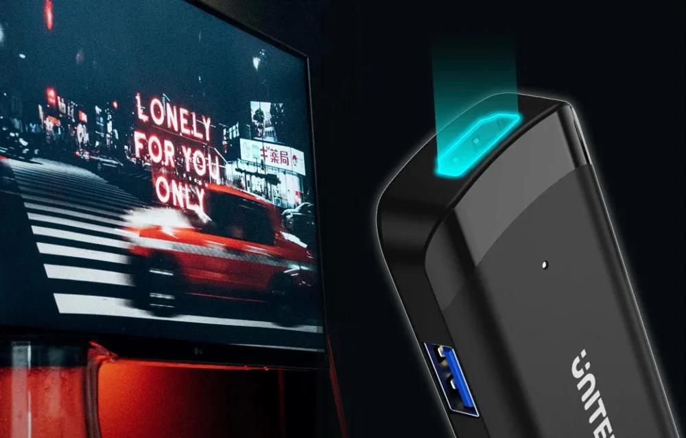 Unitek Aktywny hub USB-C 3*USB-A 3.1, HDMI 4K@30Hz