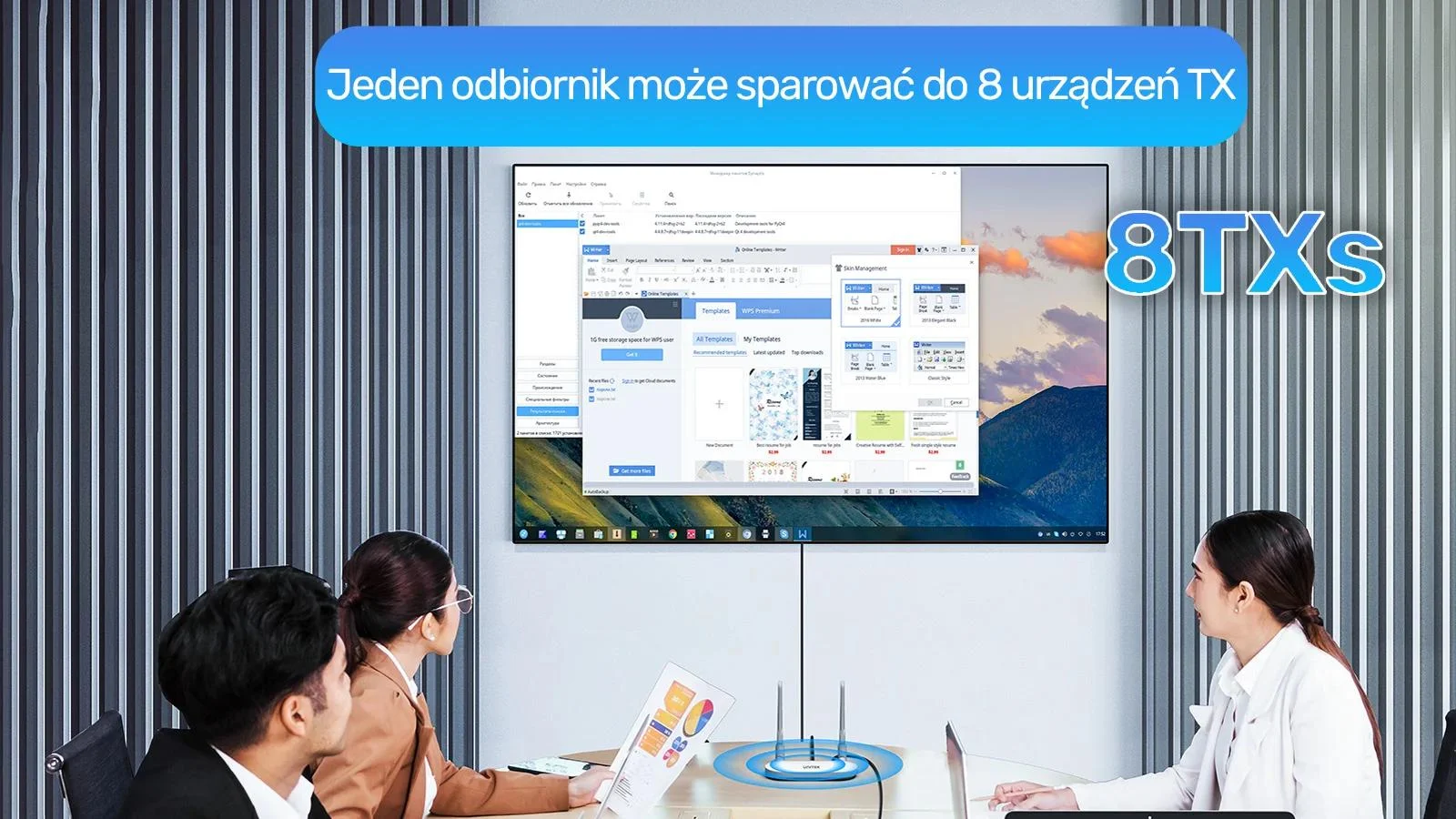 Unitek bezprzewodowy nadajnik obrazu w 4K HDMI