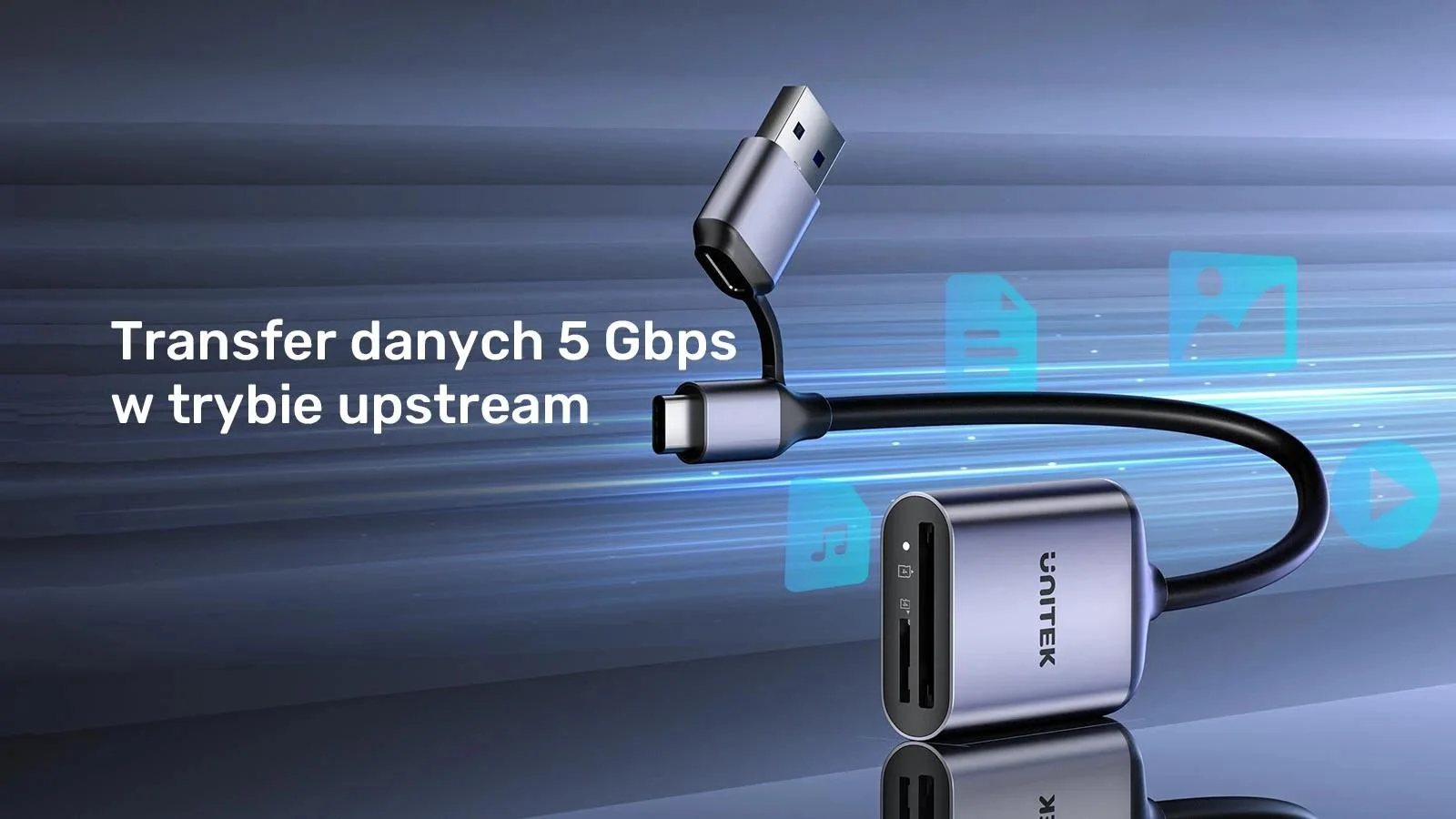 Unitek Czytnik kart pamięci SD4.0 /Micro SD4.0, 2w1