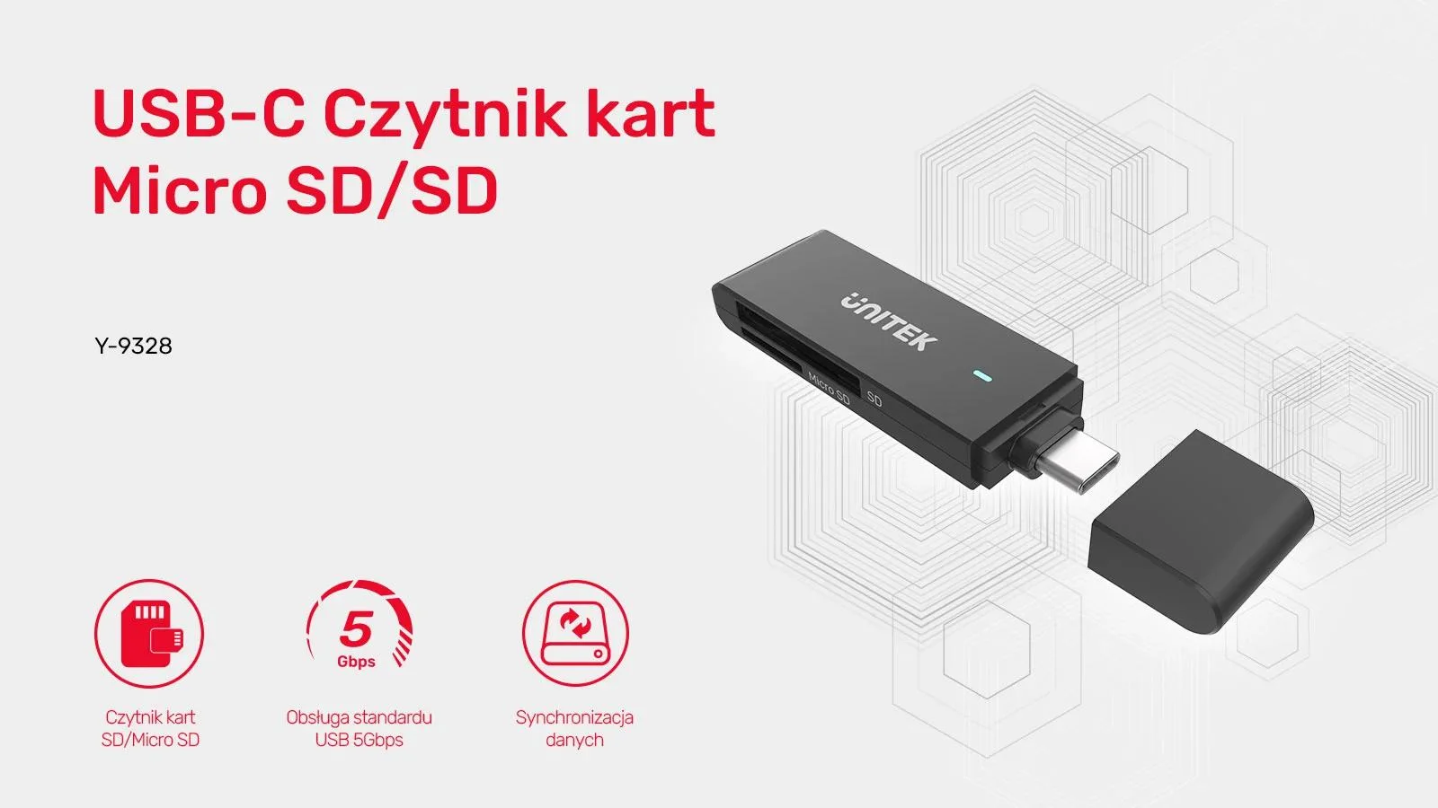 Unitek Czytnik kart SD i microSD USB-C