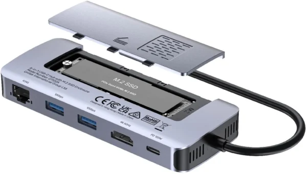 unitek d1120a01 aktywny hub usb c 10 gbps obudowa na dysk m2 2166e647fe314ff0be369a3066099f0a